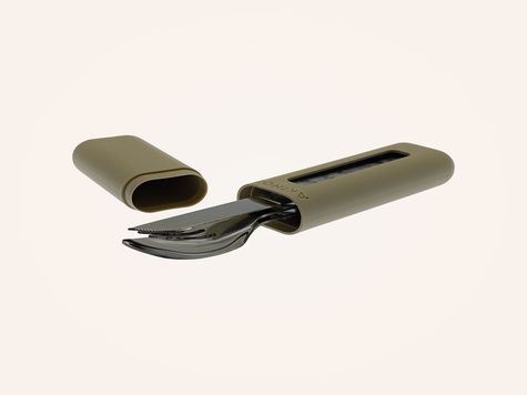 Feststehendes Besteck 12h34, Aluminium khaki