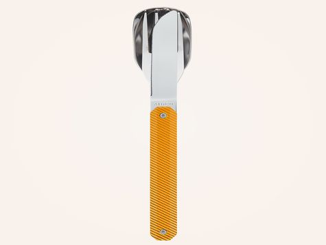 Feststehendes Besteck 12h34, Aluminium orange