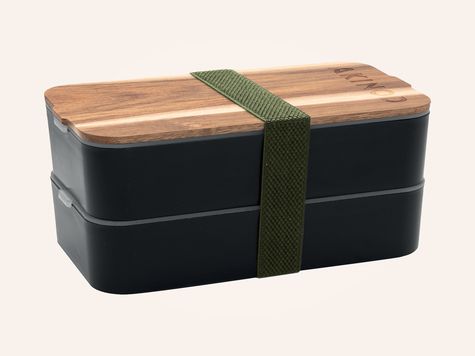 Bento + Lunchbag 11h58, Schwarz / Khaki